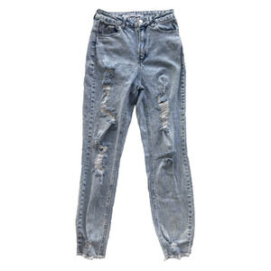Tinseltown Hi-Rise The Mom Jean Juniors’ Size 5 Power Wash Blue